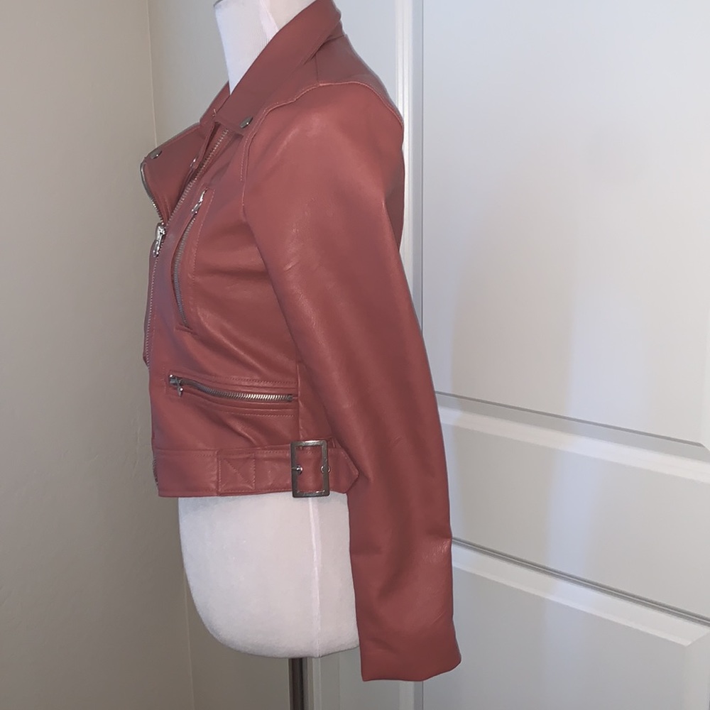 LOVE TREE BRAND NEW WITH TAG SIZE SMALL GORGEOUS FAUX LEATHER JACKET - Picture 3 of 9